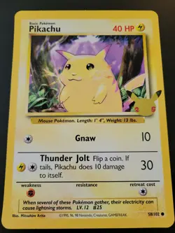 Pokemon Jumbo Card 25th Anniversary - Pikachu 58/102 - Image 1
