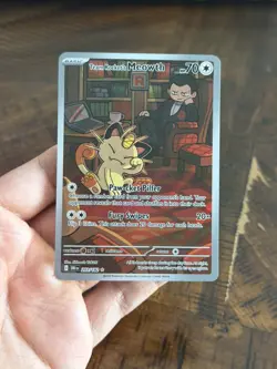 Pokemon TCG Team Rockets Meowth Card 203/182 Destined Rivals - Image 1