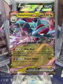 Pokemon TCG Salamence ex 114/159 2025 Journey Together Stamped Promo Card - NM - Image 1