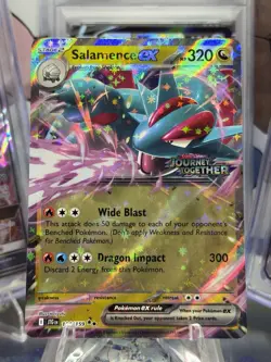 Pokemon TCG Salamence ex 114/159 2025 Journey Together Stamped Promo Card - NM - Image 2