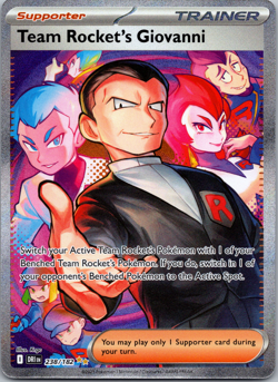 Pokemon Cards Team Rocket's Giovanni 238/182 Destined Rivals NM - Image 1