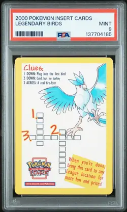 2000 POKEMON INSERT CARDS LEGENDARY BIRDS PSA 9 - Image 1