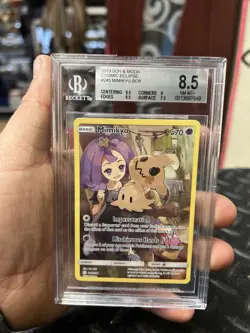 POKEMON Sun & Moon Mimikyu #245 Full Art Cosmic Eclipse Secret BGS 8.5 Card PSA - Image 1