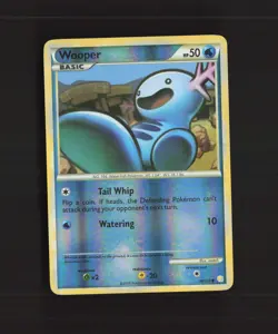 Wooper 88/123 HeartGold SoulSilver Reverse Holo Pokemon Card LP - Image 1