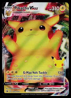 Pokemon Card - Pikachu VMAX Black Star Promo SWSH062 Holo - Image 1