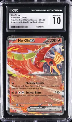 2023 POKEMON TRADING CARD GAME CLASSIC #007 HO-OH EX CGC 10 GEM MINT - Image 1