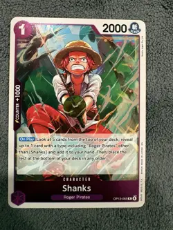 One Piece CCG Shanks Op13-065 Rare Foil Card Game TCG - Image 1