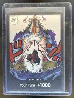 2023 One Piece Card Game Wings Captain OP06 Don Card Monkey D. Luffy Kaido Foil - Image 1