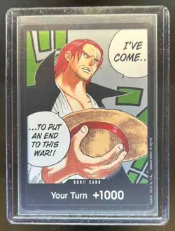 2023 One Piece Card Game Wings of Captain OP06 Don Card DON!! Shanks Foil #NNO - Image 1