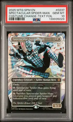 2025 MTG MARVEL'S SPIDER-MAN #0237 SPECTACULAR SPIDER-MAN PSA 10 - Image 1