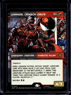 2025 MTG Spider-Man Carnage, Crimson Chaos Panel Borderless #0227 - Image 1