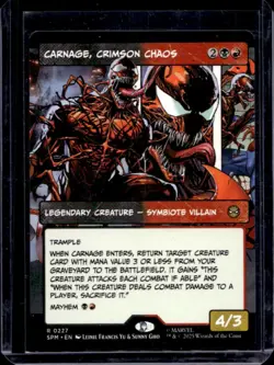 2025 MTG Spider-Man Carnage, Crimson Chaos Panel Borderless #0227 - Image 1