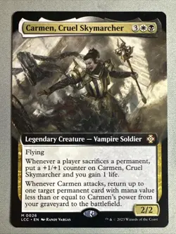 MTG / Carmen, Cruel Skymarcher / LCC / #26 / Regular (Extended Art) Mythic / NM - Image 1
