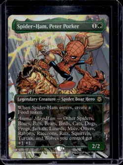 2025 MTG Spider-Man Spider-Ham Peter Porker Scene Borderless Foil #0201 - Image 1
