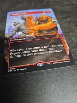 mtg Wilds of Eldraine: Enchanting Tales - Repercussion Borderless mythic rare NM - Image 1