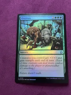 1x Overrun - Foil NM Eng MTG - Foundations - Image 2