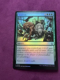 1x Overrun - Foil NM Eng MTG - Foundations - Image 3