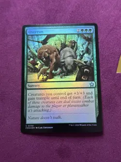 1x Overrun - Foil NM Eng MTG - Foundations - Image 5