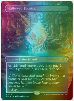 Hallowed Fountain - Foil - Borderless Lorwyn Eclipsed MTG - Image 1