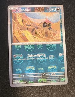 Sandile Master Ball Holo Pokemon Card (#057/086 Scarlet & Violet: Black Bolt NM) - Image 1