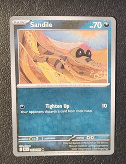 Sandile Master Ball Holo Pokemon Card (#057/086 Scarlet & Violet: Black Bolt NM) - Image 2
