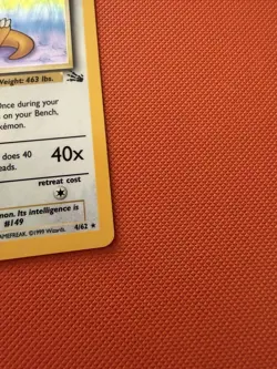 Pokemon TCG Dragonite 4/62 Fossil Unlimited Holo Rare, Spotless And Immaculate!! - Image 5