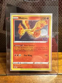 Moltres 12/78 Pokemon Go Set Holo Rare Pokemon Card TCG 2022 - Image 1