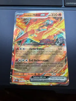 Pokemon TCG Team Rockets Moltres EX Destined Rivals 031/182 Stamped UPC Promo - Image 1