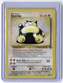 Snorlax (27) 27/64 Rare Unlimited LP Pokemon Jungle - Image 1