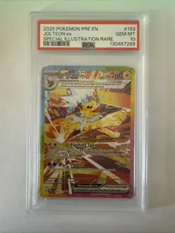 Pokemon Jolteon EX Sir Prismatic Evolutions Card 153/131 Gem Mint PSA 10 - Image 1