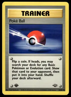 Pokemon TCG Jungle (1st Edition) #64/64 Poke Ball LP+ - Image 1
