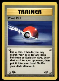 Pokemon TCG Jungle (1st Edition) #64/64 Poke Ball LP+ - Image 1