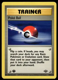 Pokemon TCG Jungle (1st Edition) #64/64 Poke Ball LP+ - Image 1