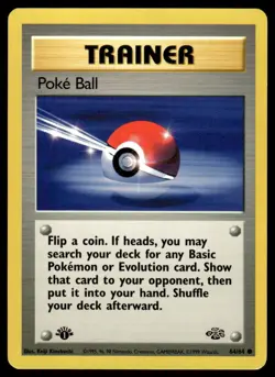 Pokemon TCG Jungle (1st Edition) #64/64 Poke Ball LP+ - Image 1