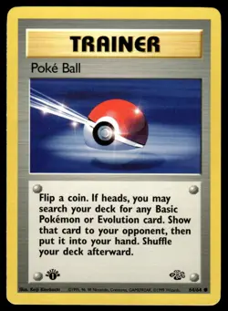 Pokemon TCG Jungle (1st Edition) #64/64 Poke Ball LP+ - Image 1