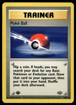 Pokemon TCG Jungle (1st Edition) #64/64 Poke Ball LP+ - Image 1