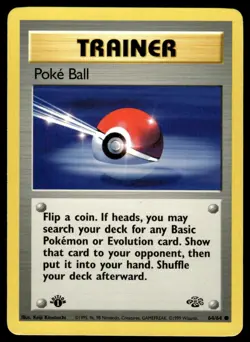 Pokemon TCG Jungle (1st Edition) #64/64 Poke Ball LP+ - Image 1