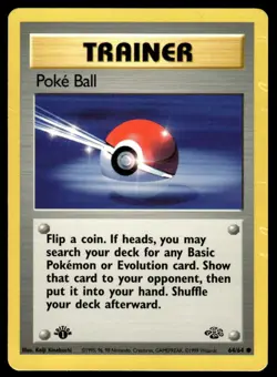 Pokemon TCG Jungle (1st Edition) #64/64 Poke Ball LP+ - Image 1