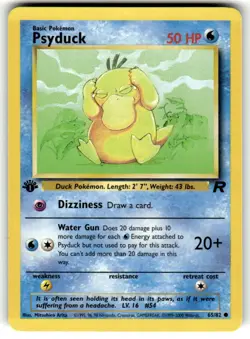 Pokemon TCG Fossil (1st Edition) #65/82 Psyduck LP+ - Image 1