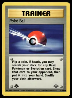 Pokemon TCG Jungle (1st Edition) #64/64 Poke Ball LP+ - Image 1