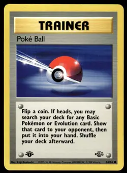 Pokemon TCG Jungle (1st Edition) #64/64 Poke Ball LP+ - Image 1