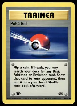 Pokemon TCG Jungle (1st Edition) #64/64 Poke Ball LP+ - Image 1