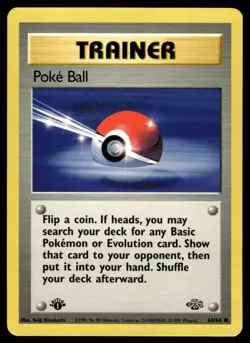 Pokemon TCG Jungle (1st Edition) #64/64 Poke Ball LP+ - Image 1
