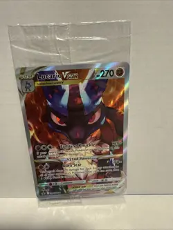 Pokemon TCG Lucario VSTAR SWSH291 Black Star Promo Full Art SEALED - Image 1