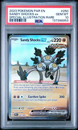 2023 POKEMON PAR EN-PARADOX RIFT #250 SANDY SHOCKS EX PSA 10 - Image 1