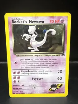Pokemon TCG: Rocket’s Mewtwo Holo Rare 14/132 Gym Challenge - Image 1