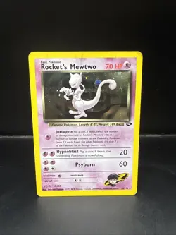 Pokemon TCG: Rocket’s Mewtwo Holo Rare 14/132 Gym Challenge - Image 3