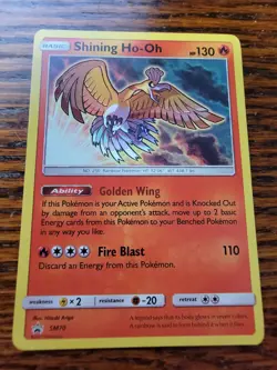 Pokemon TCG Shining Ho-Oh SM Black Star Promo SM70 Promo LP - Image 1