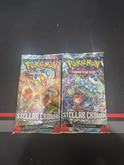 Pokemon TCG Scarlet & Violet Stellar Crown Sealed Booster Packs Lot of 2 - Image 1