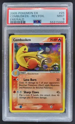 2005 Pokemon EX Emerald Combusken Reverse Holo #25/106 PSA 9 NE - Image 1